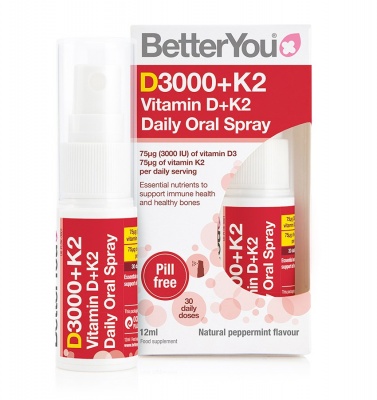 Better You D3000+K2 Vitamin D+ K2 Daily Oral Spray
